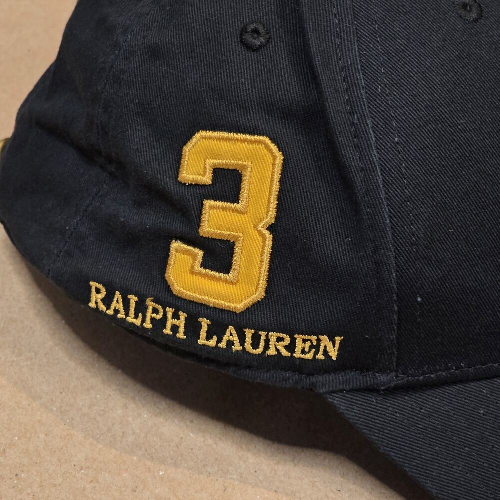 Polo Ralph Lauren Men's Lunar New Year Twill Ball Cap Gold Triple Pony Black Hat - Picture 2 of 12